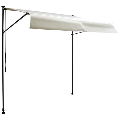 Tenda Da Balcone Chene 2 × 1,2 M - Tessuto Beige E Struttura Grigia - Foto 1