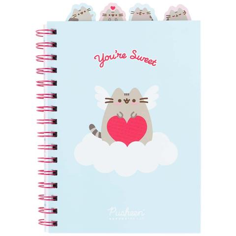 Quaderno A5 Per Ufficio Scuola Collezione Purrfect Love Copertina Rigida, Azzurro - Foto 1