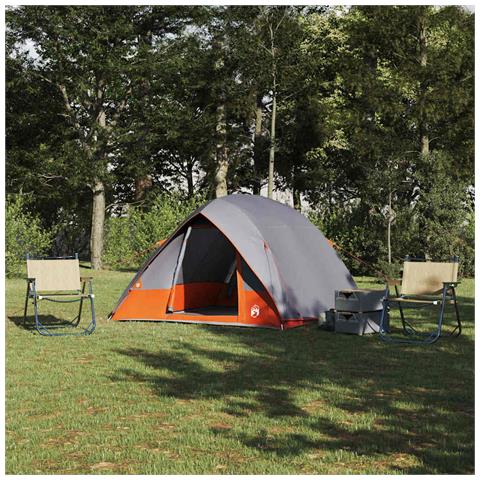 Tenda da campeggio Grigio e arancione 275 x 230 x 140 cm - Foto 2