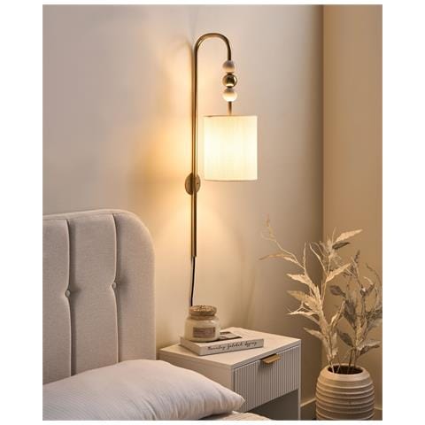 Applique Loky Metallo Ottone/beige - Foto 1