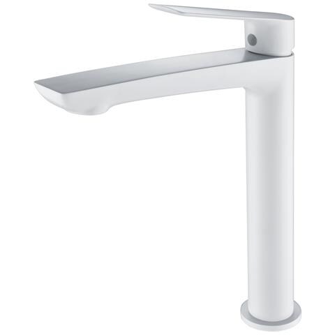 Imex Miscelatore Lavabo Alto In Ottone E Zama Bianco Opaco Cartuccia Ceramica Ø25mm Flessibili 3-8 Inclusi Serie Luxor Modello Imex-bdx023-3bl - Foto 1