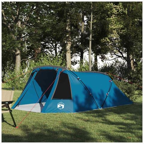 Tenda a tunnel con tetto Blu e Grigio 328 x 228 x 115 cm - Foto 2