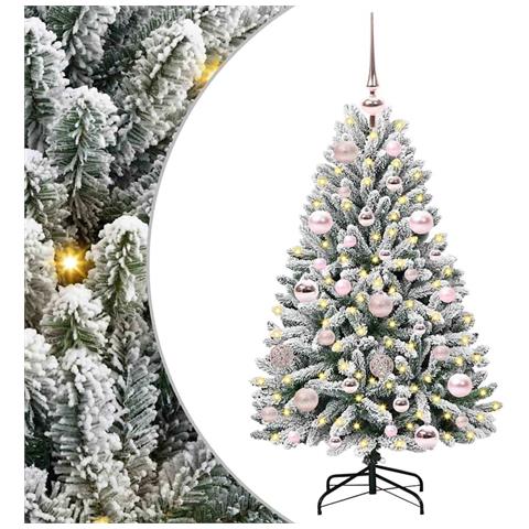 Albero di Natale artificiale con 150 LED Verde e Bianco 120 cm - Foto 1