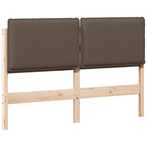 Testiera imbottita con testiera Grigio Naturale e Chiaro 120 cm - Foto 1