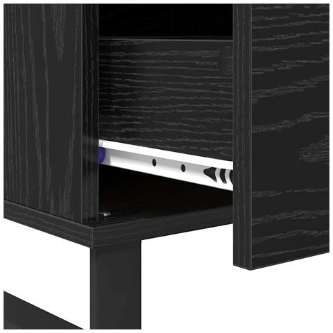 Tavolino da salotto con cassetto Rovere Nero 90 x 50 x 36,5 cm - Foto 9