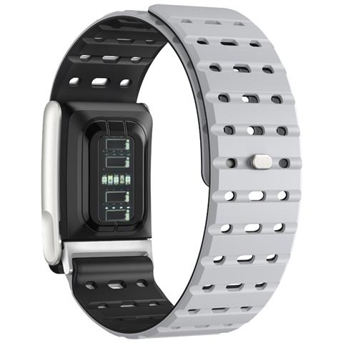 Cinturino In Silicone Magnetico Traspirante Compatibile Con Whoop 5.0 - Comodo Cinturino Di Ricambio Black+grey - Foto 2