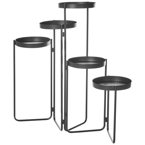 Supporto Per Vasi Nanten Metallo 80 Cm Nero - Foto 2