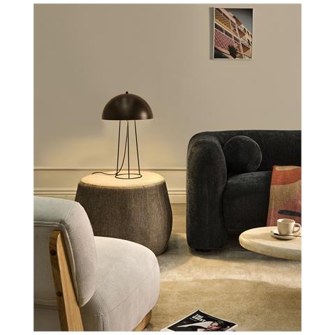 Lampada Da Tavolo Mopan Metallo Nero - Foto 1