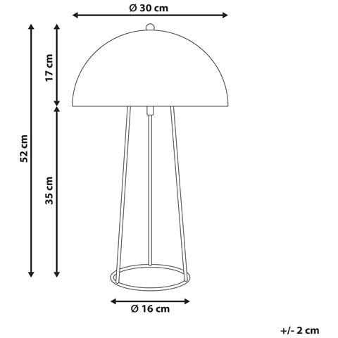 Lampada Da Tavolo Mopan Metallo Nero - Foto 6