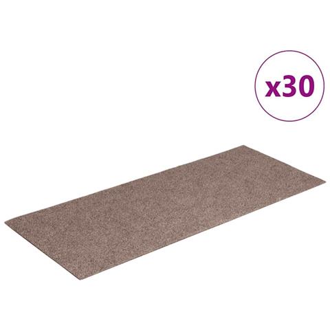 Tappetini per scale autoadesivi 30 pz 60x25 cm marrone chiaro rettangolari - Foto 1