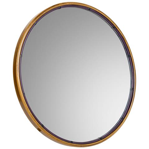 Specchio Da Parete In Metallo Dorato 61x2,5x61h - Foto 1