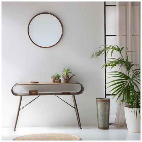 Specchio Da Parete In Metallo Dorato 61x2,5x61h - Foto 2