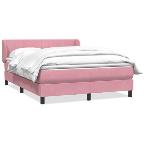Giroletto a Molle con Materasso Rosa 160x210 cm in Velluto - Foto 2