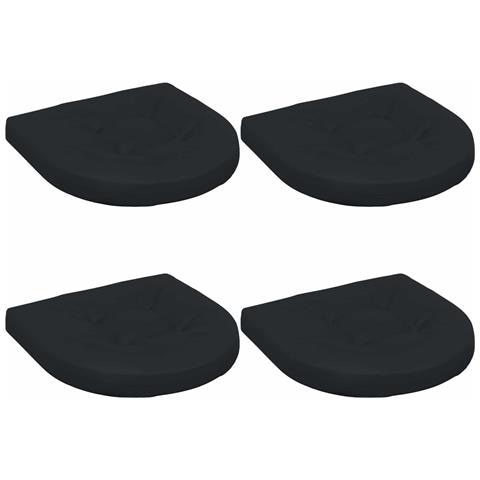 Cuscini per Sedia in 4 Pezzi 4 pz 100% Poliestere Blu Scuro - Foto 1