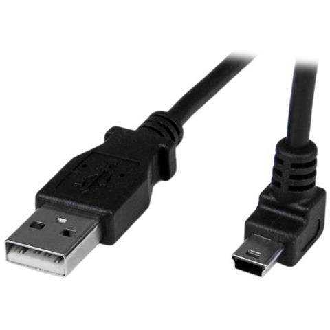 Cavo mini USB 1 m- A a Mini B con angolare verso l'alto - Foto 1