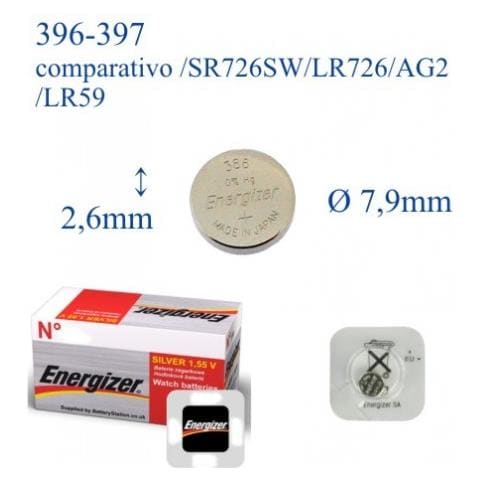 Batteria Orologio Oss. Argento V397 - Foto 2