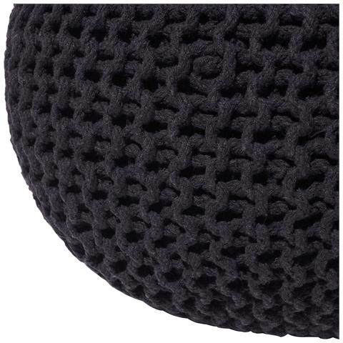 Pouf Poggiapiedi In Tessuto Nero 50 X 35 Cm Conrad - Foto 41