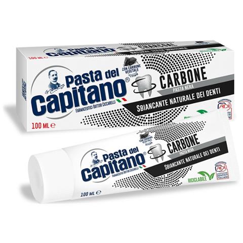 01.078608- 12 Confezioni Pasta Del Capitano Dentifricio 100ml Carbone Sbiancante Denti - Foto 2