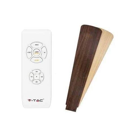 Ventilatore da Soffitto 5 Pale DIametro 132 cm con lampada LED 3 in 1 e Telecomando - Foto 4