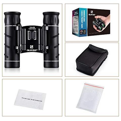 Mini Pocket Binocolo 10x25 Compatto Pieghevole Binocolo Con Impermeabile Per Adulti Bambini Viaggi Paesaggio Caccia Birdwatching - Foto 2