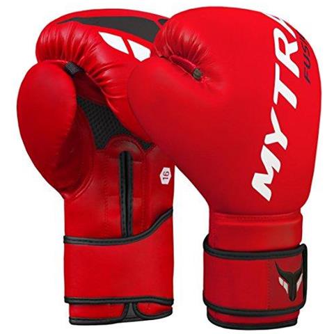 Reale Tech Guantoni Da Boxe In Pelle Sintetica Sl4 Rosso 16 Oz - Foto 4
