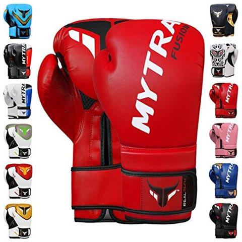 Reale Tech Guantoni Da Boxe In Pelle Sintetica Sl4 Rosso 16 Oz - Foto 1