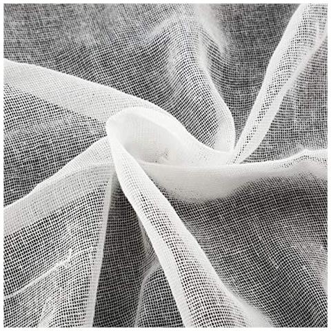 Garza Greggi Tessuto Di Cotone Ultra Fine Mussola Stracci Per Burro Cucinare Cuocere Al Forno Fatto In Casa Panno Per Sforzo Bianco (90 X 200 Cm)  - Foto 1