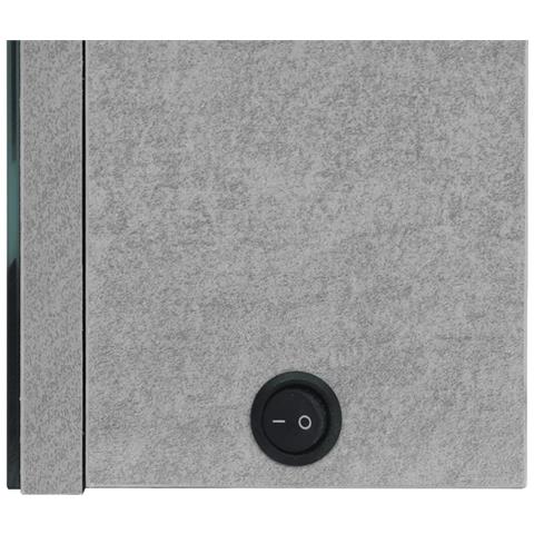 Armadietto Bagno con Specchio e LED Grigio Cemento 89x14x62 cm - Foto 2