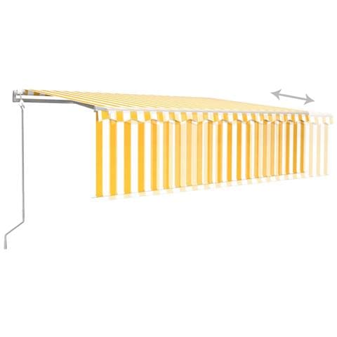Tenda Automatica Parasole Sensore Vento Led 5x3m Gialla Bianca - Foto 8
