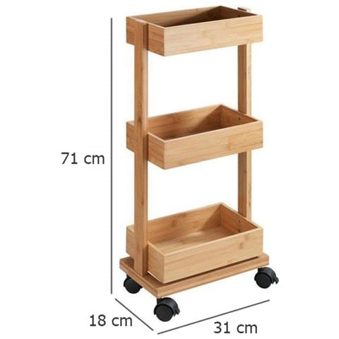 Carrello Bagno Per Utensili Tortona, 3 Livelli, Venko - Foto 4