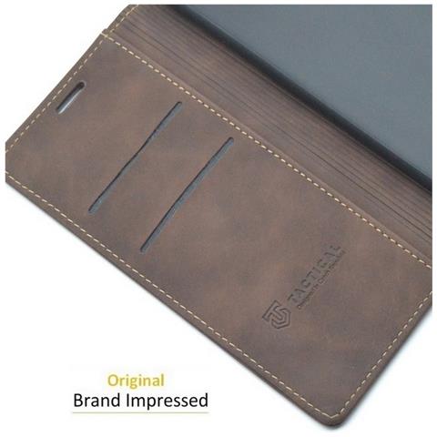 Custodia Originale Book Xproof Flip Case Per Apple Iphone 13 Pro Mud Brown - Foto 5