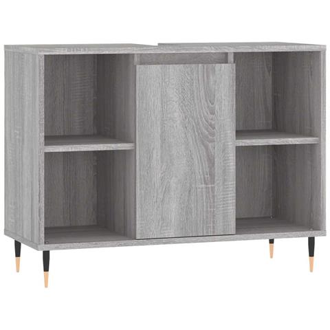 Mobile Da Bagno Grigio Sonoma 80x33x60 Cm In Legno Multistrato - Foto 1