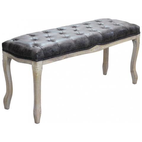 Set Di 2 Panca Misty In Ecopelle Vintage Grigio - Foto 1