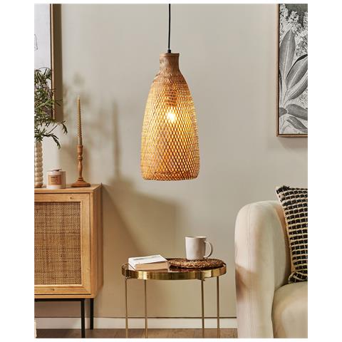 Lampadario Lwela Legno Di Bambù Naturale - Foto 7