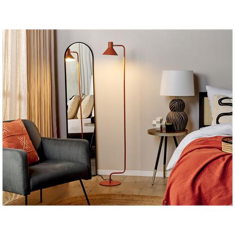 Lampada Da Pavimento Rimava Regolabile Metallo Arancione - Foto 1