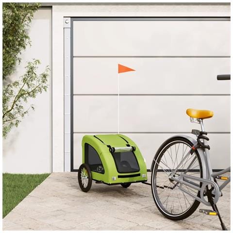 Rimorchio Da Bici Per Animali Verde Oxford E Ferro - Foto 8