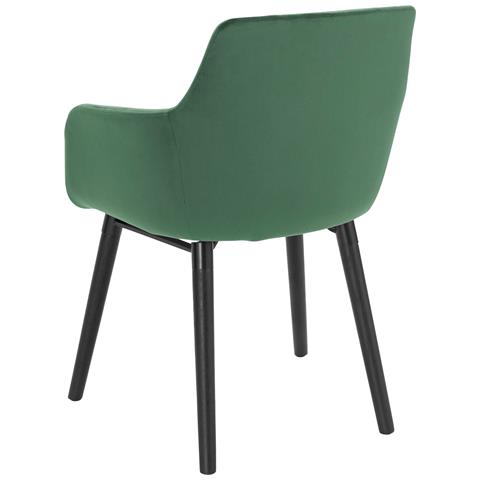Bradford Set Di 2 Sedie Da Pranzo Imbottite In Velluto Verde Scuro - Foto 6