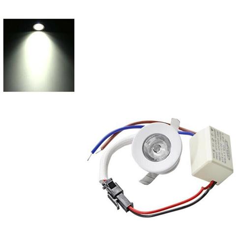 Faretto Led 1 W A Incasso Mini Punto Luce Naturale 4000k Bordo Bianco - Foto 1