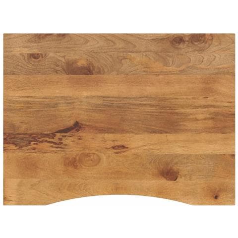 Piano Scrivania Con Curva 100x80x2,5cm Massello Grezzo Di Mango - Foto 1