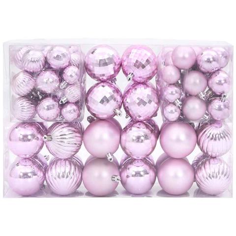 Palline Di Natale 100 Pz Rosa 3/4/6 Cm - Foto 1