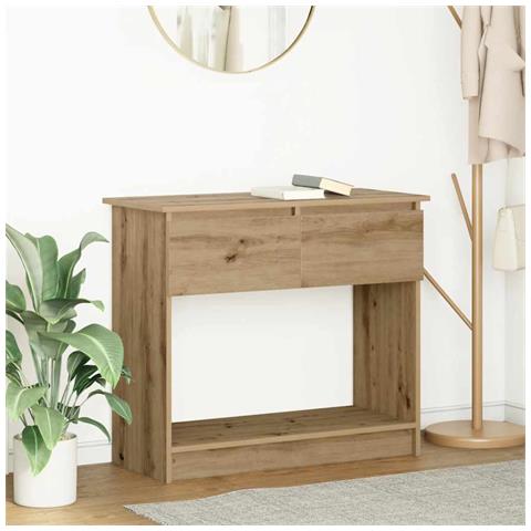 Tavolo Consolle Cassetti Rovere Artigianale 85,5x38,5x74,5 cm - Foto 1