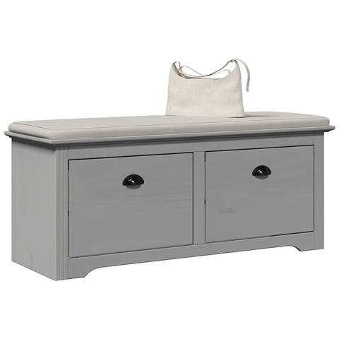 Panca Da Ingresso Bodo Grigia 114x40x45 Cm - Foto 1