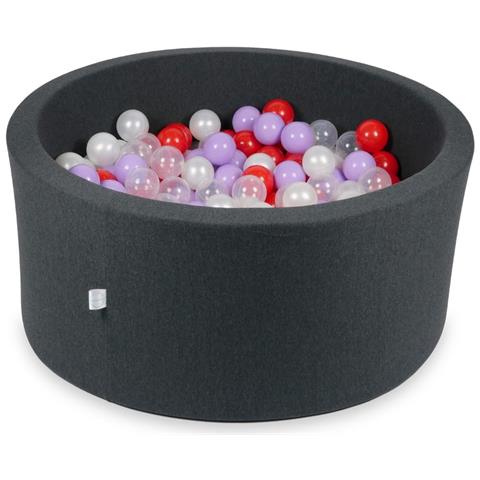 Ballenbak 90x40cm Grafiet Met Ballen 300st (transparant, Parelmoer, Heide, Rood) - Foto 1