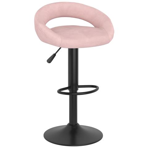 Lusso Casadino -  Sgabelli Da Bar 2 Pz Rosa In Velluto - Foto 1