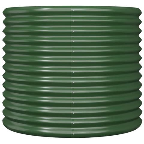 Vaso Da Giardino Acciaio Verniciato A Polvere 80x80x68 Cm Verde - Foto 2