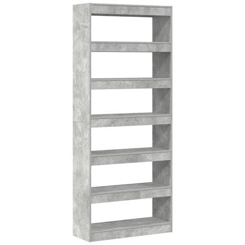 Libreria Grigia in Cemento Grigio Cemento Legno ingegnerizzato - Foto 1