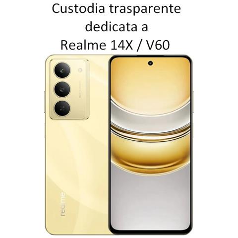 Ultra Slim Custodia Tpu Silicone 0,3mm Cover Case Per Realme 14x - V60 Trasparente - Foto 2