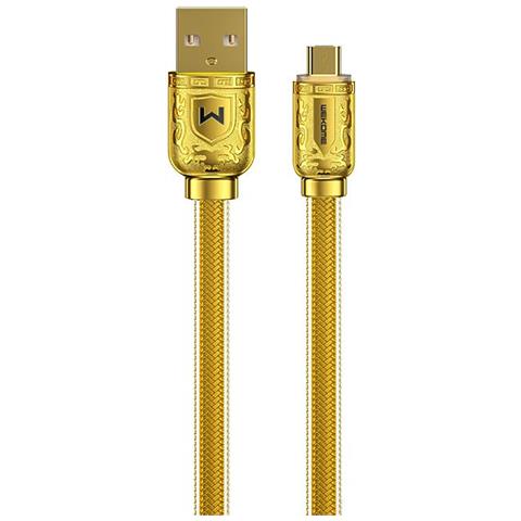 Cavo Usb-a A Micro Usb 6a 1m Serie Sakin Carica Rapida Ultra Resistente, Oro - Foto 1