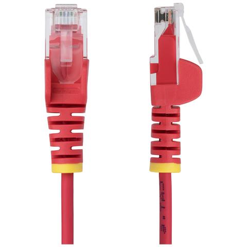 Cavo Ethernet CAT6 Rosso da 50cm; Patch UTP con Plug RJ45 Antigroviglio e Rilievi di Trazione, Cavo Lan Slim in Rame Puro 28AWG, Sottoposto a test Fluke - Foto 2