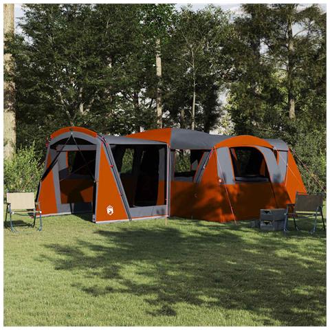 Tenda Familiare con tetto Grigio e arancione 745 x 700 x 217 cm - Foto 2